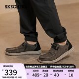 斯凯奇（Skechers）帆布鞋男士商务休闲鞋子66387 黑色 43 