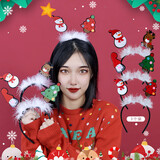 新新精艺圣诞节装饰品头扣发箍3个礼物儿童幼儿园表演服饰发饰装扮