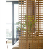 侠友全实木格子屏风隔断旋转原木风入户玄关日式极简镂空设计师定制款 松木一平方800元 整装