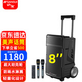 山水（SANSUI） A12户外移动k歌大功率唱歌广场舞拉杆音箱蓝牙室外演出重低音一体机大音量培训店铺音响 A08（8吋音箱+双话筒）