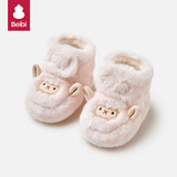 贝比婴儿鞋子冬天小月龄宝宝鞋秋冬季儿童防滑学步鞋子加绒款棉鞋