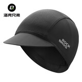 洛克兄弟骑行小帽COOLMAX透气防晒帽子公路车头盔内衬头套男夏季 黑色 