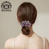 Royal sasa新年礼物头绳发饰复古头花简约森女系发圈仙女丸子头饰增发量