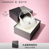 CHARLES&KEITH三角扣新月包腋下包单肩包包女包生日礼物女CK2-50271205