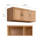 柏家信全实木顶柜衣柜书柜顶柜柏木中式地柜储物柜顶柜单卖上方单独柜子 A03三门顶柜1.2米