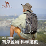 骆驼（CAMEL）山栖登山包户外专业背包男女运动双肩包大容量轻便徒步深灰