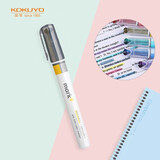 国誉(KOKUYO)进口mark+双头划重点笔记号笔灰色系双头荧光笔 黄色/灰色 1支装 PM-MT101YM
