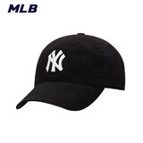 MLB男女帽子NYLA复古小LOGO软顶棒球帽运动防晒鸭舌帽3ACP6601N