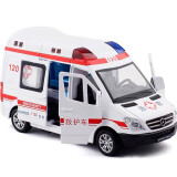 爸爸妈妈 儿童救护车玩具大号汽车模型医疗医院医生救援车声光回力小汽车仿真合金玩具车男孩儿童玩具汽车