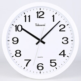 天王星天王星居家客厅挂钟简约时尚卧室时钟餐厅会议室现代大气家用钟表 14英寸白色（直径35.5厘米）