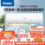 海尔（Haier）空调二匹大挂机2P变频一级冷暖抗菌自清洁办公室制冷家用壁挂式客厅空调 2匹 一级能效 变频50G/PAA