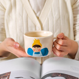 川岛屋一家三口四口杯子家用儿童喝水杯陶瓷亲子马克杯情侣咖啡杯 男孩