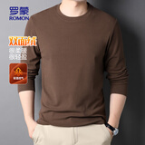 罗蒙（ROMON）长袖T恤圆领德绒秋冬保暖长袖男时尚休闲百搭T恤新年打底衫