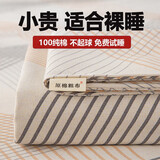 文貴人原棉老粗布床单200x230cm单件1.5床加厚裸睡学生宿舍单人被单床盖 艾米 230*270cm床单+枕套两只