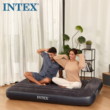 INTEX 充气床垫带枕头气垫床双人加大户外露营帐篷垫家用打地铺折叠床 双人床191*137*25CM 配家用电动充气泵