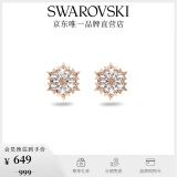 施华洛世奇（SWAROVSKI） MAGIC 耳饰耳钉耳环轻奢饰品送女友老婆生日礼物女 镀玫瑰金色 5627348