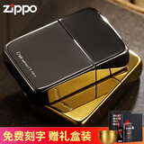 ZIPPO打火机之宝美国1941复刻镀钛雅痞防风生日年货礼物送男士定制刻字 ZBT-1-20a（雅痞-黑） 礼盒装