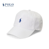 Polo Ralph Lauren 拉夫劳伦 男女同款 经典卡其棉质运动帽RL50001 E86-白色 ONE