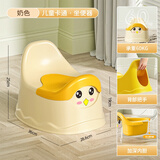儿童坐便器家用男女宝宝便盆小孩婴幼儿带盖尿盆幼稚园靠背小马桶 卡通儿童坐便器【奶黄色】