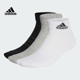 阿迪达斯（adidas） 袜子毛巾底运动袜耐磨舒适篮球袜透气吸汗跑步马拉松短袜JC9271 IC1281【混色三双装毛巾底】 M【40-42码】