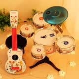 俏娃宝贝儿童礼物男孩2生日3宝宝打鼓玩具1-5岁早教6架子鼓音乐器女爵士鼓 男孩精选套装：卡通鼓+尤克里里