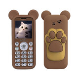 朵唯W8【4G全网通 学生手机】超小迷你儿童手机移动小手机定位男女款袖珍手机学生戒网学生卡通小手机 棕色超豪华版【4G全网通+32G内存+冲头+电池】