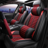欧玛奴 汽车座套四季通用汽车坐垫全包围皮亚麻座椅套适用于 豪华版红色 长安逸动XT悦翔V3V7 CS55CS75CS35