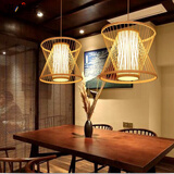 华木轩中式吊灯茶楼民宿床头小吊灯竹编阳台灯笼日式餐厅过道火锅店灯 G款本色直径35高30CM