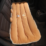 艾布与棉花汽车坐垫冬季加绒保暖一体式车坐垫后排可爱车内毛绒座椅加热垫子 领结熊一体式坐垫【后排】