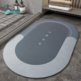大江科技绒浴室地垫防滑吸水40*60cm 贝加尔-蓝
