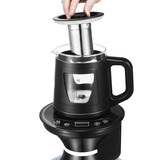 美能迪桶装水烧水壶一体机电动上水自动抽水器带加热烧水器大桶水泡茶桶装水饮水机底上水电热水壶 黑色【底部上水】带茶漏+双层玻璃壶 1L