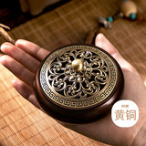 美真香 铜香炉盘香炉 家用熏香炉檀香沉香炉 2/4小时盘香适用
