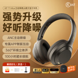 iKF T1 Max蓝牙耳机头戴式 主动降噪无线蓝牙耳机电竞游戏音乐耳麦2025新款超长续航隔音适配电脑平板 【套装】雅典黑-便携耳机耳机包 标配-充电线