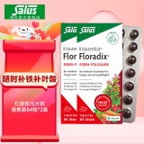 铁元SalusFloradix德国莎露斯铁元补铁片备孕孕妇铁元片铁片缺铁维c 红版便携铁元叶酸片剂84片2盒装男士备孕 *1