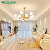 雷士（NVC）吊灯魔豆分子灯客厅北欧灯具灯饰创意现代轻奢12头吊灯