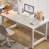 卓博电脑桌台式书桌学习桌办公家用桌电竞游戏桌子BZ08白1米