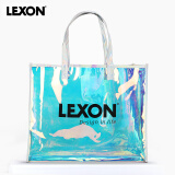 乐上（LEXON）镭射手提包大容量镭射袋便携出行收纳包健身包透明塑料袋