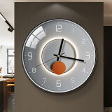 BBA 挂钟北欧钟表客厅现代简约时钟挂墙创意家用轻奢表12寸光影几何