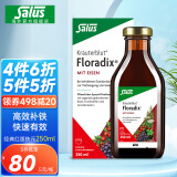 SalusFloradix德国原产莎露斯铁元 成人补铁铁剂产后女孕妇孕期保健品缺铁维cvc维生素b族 经典红版铁元口服液250ml *1