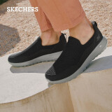 斯凯奇Skechers懒人脚套男鞋轻便透气网面休闲健步鞋54626 黑色BLK 44.5