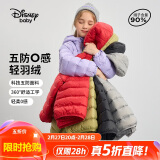 迪士尼（DISNEY）女童轻薄羽绒服耐脏油污90白鸭绒儿中大童衣服24冬DB431KE05紫140