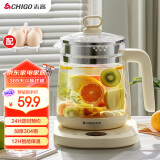 志高（CHIGO）养生壶烧水壶电热水壶煮茶壶煮茶器10大功能1.8L恒温多功能玻璃恒温壶 杏色KBE806AH