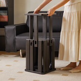 爱必居实木凳子家用椅子可叠放餐椅方板凳 叠叠凳-四把装