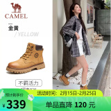 骆驼（CAMEL）王俊凯同款马丁靴户外工装大黄靴女 GF122W7790 金黄 35