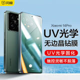 闪魔 适用于小米14pro/ultra钢化膜 MI14pro全屏覆盖高清防爆防摔强抗指纹手感顺滑热弯全胶膜无尘舱 小米14pro【全屏|UV光学钢化膜】2片 贴坏包赔+真机开模+神器