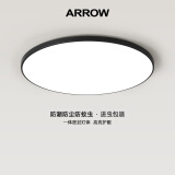 ARROW箭牌照明 吸顶灯led卧室灯客厅灯三防灯卫生间厨房阳台灯中山灯具 黑玉15瓦圆形白光23cm适12平内