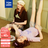 唐狮（TonLion）2025短袖T恤女半袖体恤chic宽松上衣