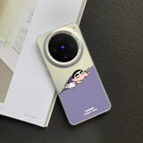 诺康士【壳膜套装】VIVOX300Pro手机壳 新款镀银镭射X200SPro镜头保护套创意皮卡新款全包个性简约可爱情 彩银镭射-白色【睡觉小新】收藏关注贈全屏膜+挂绳 X300