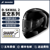 SHARK头盔进口鲨鱼摩托车机车双镜片大尾翼全盔四季防雾街车赛车星空2 黑色-HE4030NBLK M(55-56)头围