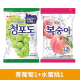 乐天 青葡萄糖韩国进口lotte青提味硬糖韩剧流星糖果青绿葡萄糖 葡萄味153g*1+蜜桃味153g*1袋
